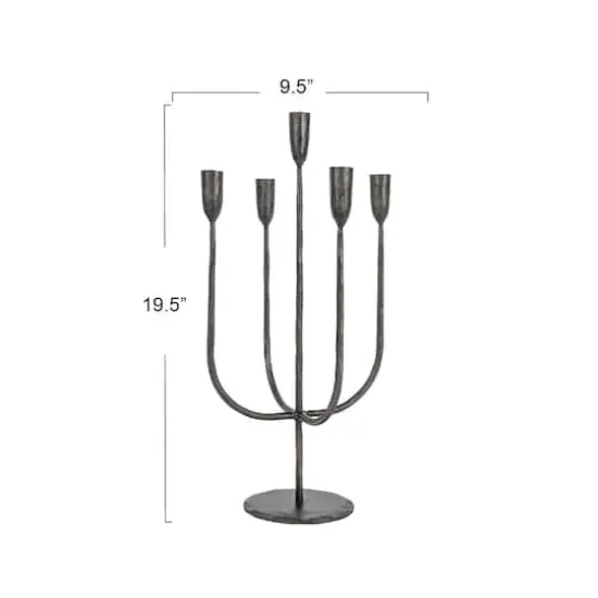 Hello Honey&reg; 19.5" Black Metal Candelabra {4}
