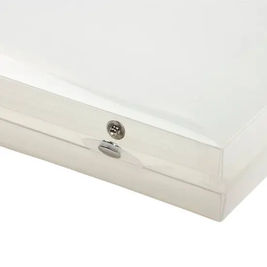 JAM Paper Clear Grid Plastic Two Pocket Portfolio with Snap Closure 11" x 13" {5}