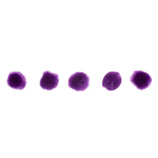 John Bead 1/2" Pom Poms, 100ct. Purple {4}