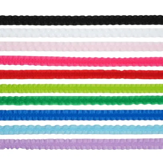 3/8" x 2yd. Primary Colors Ruffle Value Pack Ribbon by Celebrate It&reg; {4}