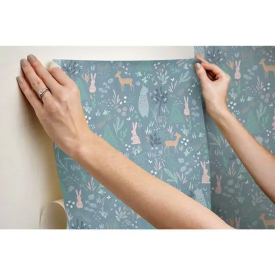 RoomMates Dark Gray Spring Forest Pals Peel & Stick Wallpaper {9}