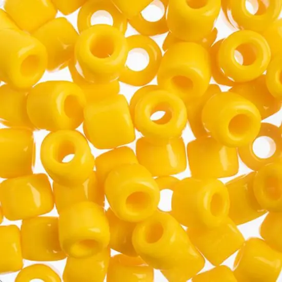PRECIOSA Rola&trade; Opaque Czech Glass Seed Beads, 7.7mm Yellow {1}