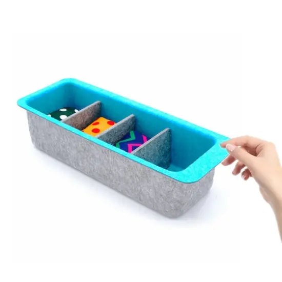 Welaxy Felt Adjustable 4 Slot Drawer Organizer Bin Turquoise {1}