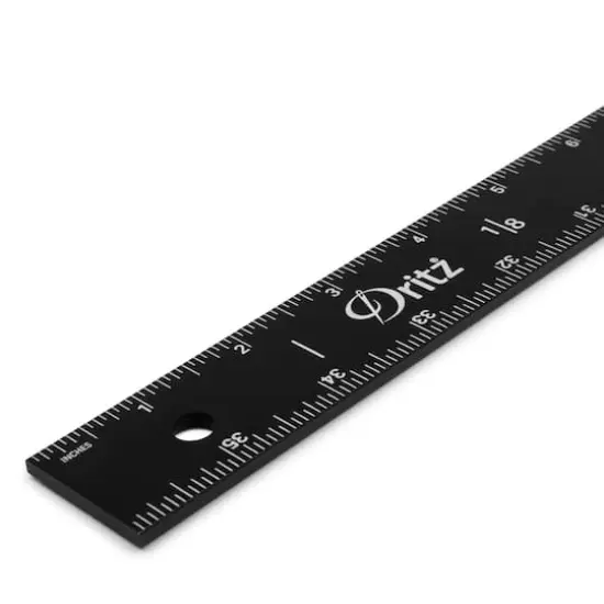 Dritz Home 36" Matte Black Anodized Aluminum Straight Edge {4}