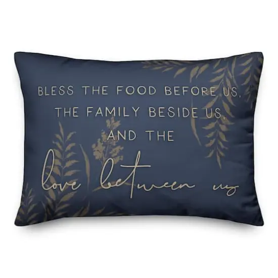 Bless Family Food Love Throw Pillow {1}
