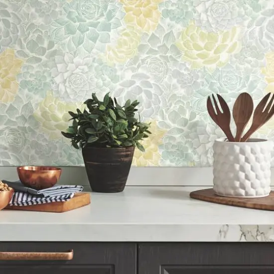 RoomMates Mr. Kate Succulent Plant Peel & Stick Wallpaper {4}