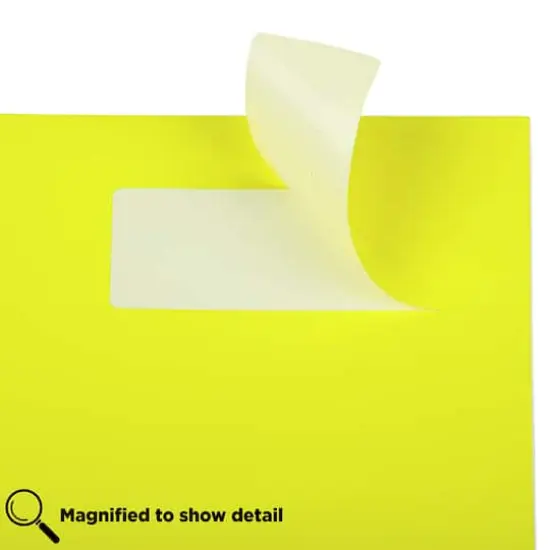 JAM Paper 1.3" x 4" Address Labels, 126ct. Neon Yellow {4}
