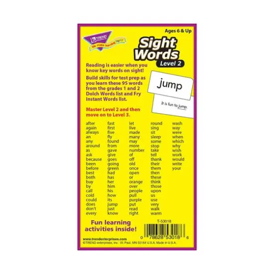 Trend Enterprises&reg; Sight Words Level 2 Skill Drill Flash Cards {6}