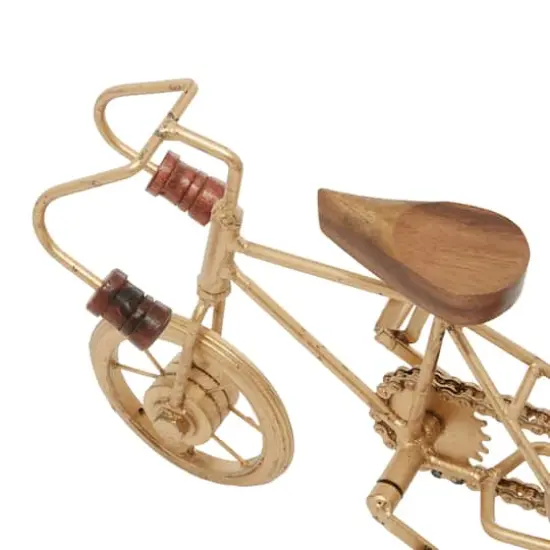 9.75" Gold Finish Metal Bike Tabletop Sculptures, 2ct. {5}