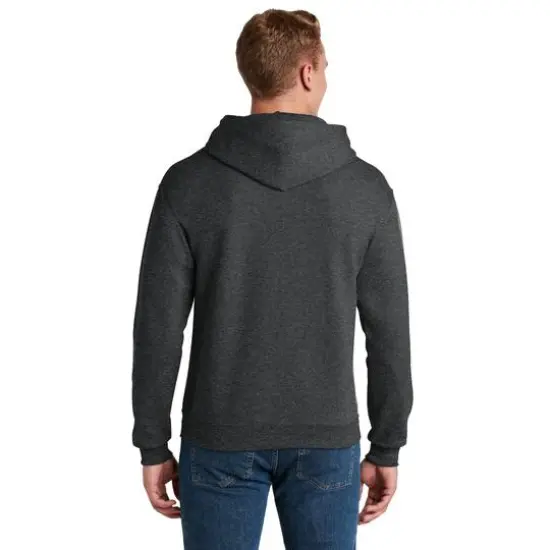 JERZEES&reg; NuBlend Pullover Hooded Heathered Sweatshirt Black Heather {6}