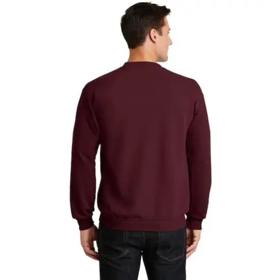 Port & Company&reg; Brights Core Fleece Crewneck Sweatshirt Maroon {6}