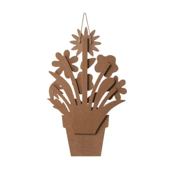 Glitzhome&reg; 22" Wooden Blooming Flowers Wall D&eacute;cor {9}