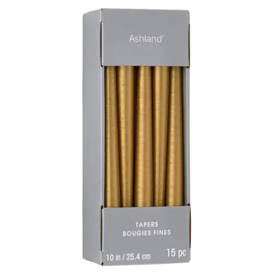 Basic Elements&trade; Gold Unscented Tapers By Ashland&reg; {4}