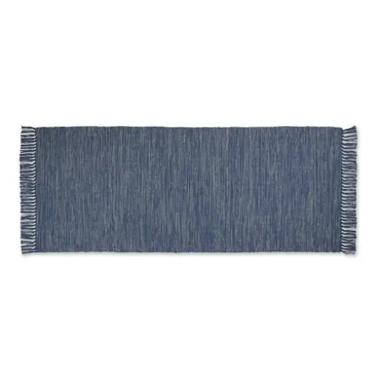 DII&reg; 2-Tone Ribbed Rug, 2.5ft. x 6ft. French Blue/Off White {1}