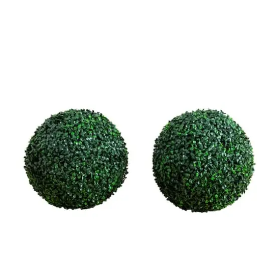 12in. UV Resistant Artificial Boxwood Ball (Indoor/Outdoor) - Set of 2 {1}