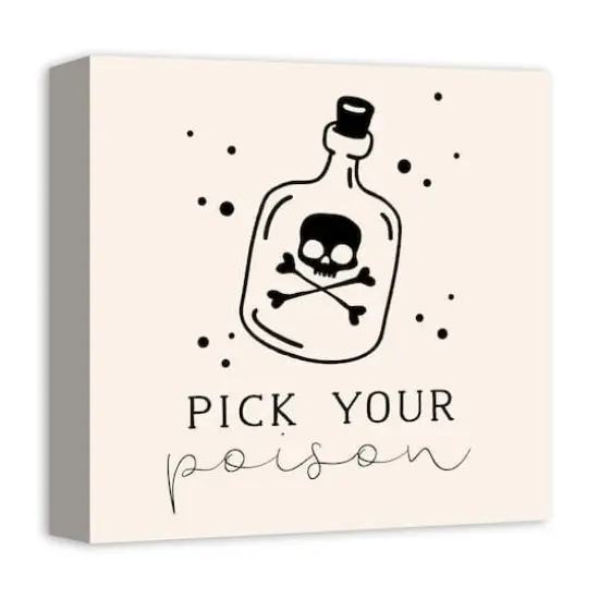 Pick Your Poison Bottle Canvas Wall Art {3}