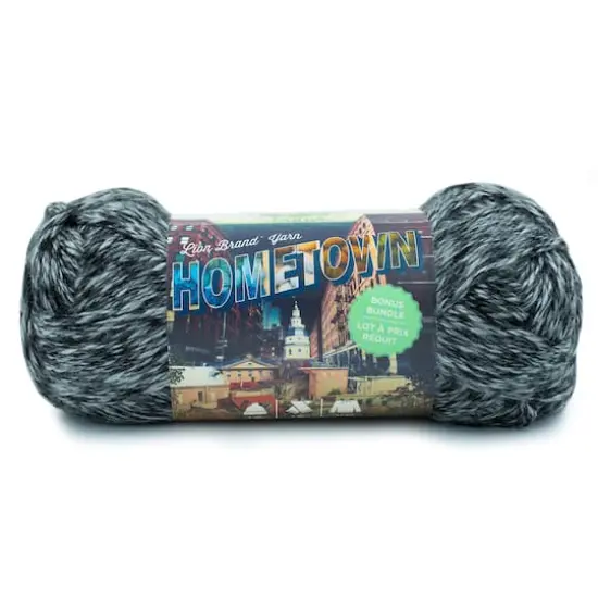 Lion Brand&reg; Hometown&reg; Bonus Bundle&reg; Multicolor Tweed Yarn Anchorage Ice {1}