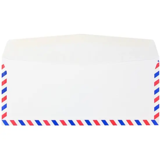 JAM Paper 4.125" x 9.5" White Airmail Envelopes {5}