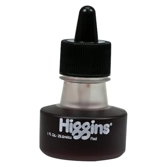 Higgins&reg; Pigmented Waterproof Drawing Ink, 1oz. Red {1}