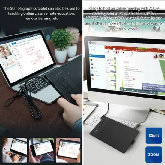 XPPen 10" x 6" Star 06 Wireless Graphics Drawing Tablet {8}