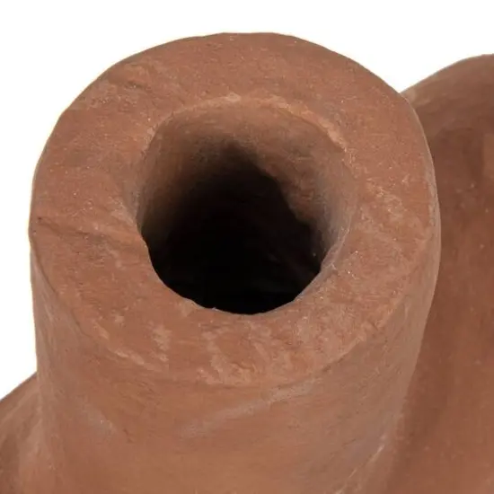 Hello Honey&reg; 14" Modern Abstract Decorative Paper Mache Vase Terra Cotta {9}