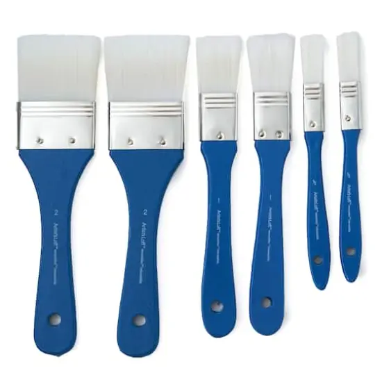 White Synthetic Flat Brushes by Artist's Loft&reg; Necessities&trade; {1}