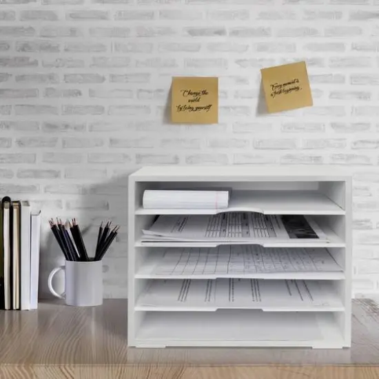 American Art Décor™ White 5-Tier All-Purpose Document Organizer {3}