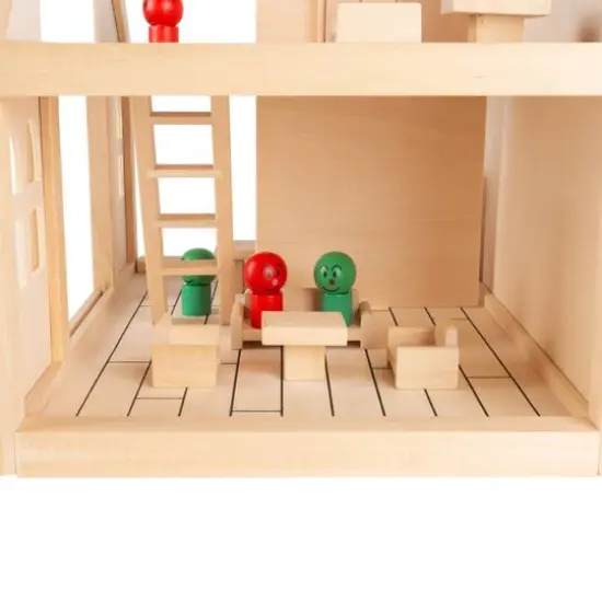 2 Story Wood Dollhouse Playset {5}