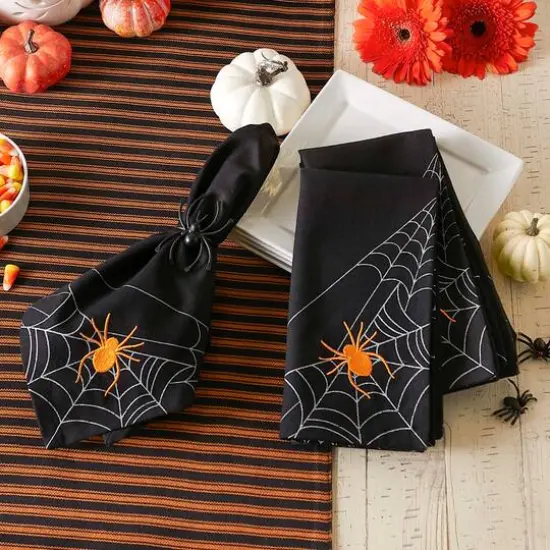 DII&reg; Spooky Spiderweb Embellished Dinner Napkins, 4ct. {6}