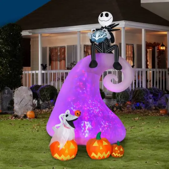9ft. Airblown&reg; Inflatable Halloween Kaleidoscope Disney&reg; Nightmare Before Christmas Scene {3}