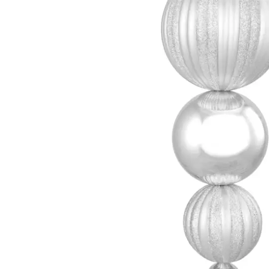 22" Silver Glittered Shatterproof Commercial Finial Christmas Ornament {4}