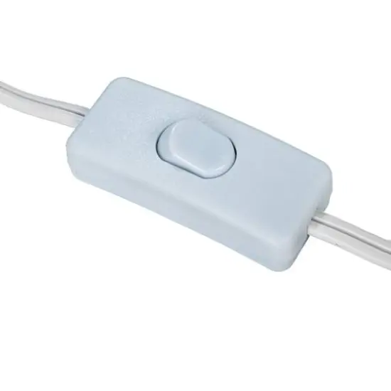 Hello Honey&reg; 12.5" White Debossed Stoneware Bisque Table Lamp with Inline Switch {8}