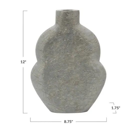 12" Decorative Slate Flower Vase {3}
