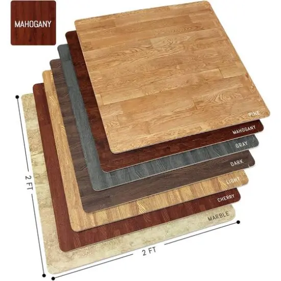 Sorbus 24" Interlocking Floor Tile Mats, 12ct. Mahogany {6}