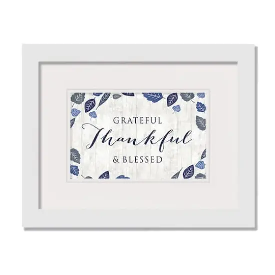 Thankful White Framed Print Wall Art {1}