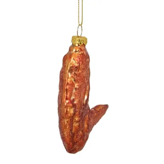 4.5" Glitter Glass Buffalo Chicken Wing Ornament {6}