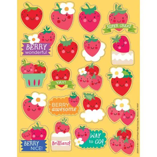 Eureka&reg; Strawberry Scented Stickers, 6 Packs of 80ct. {3}