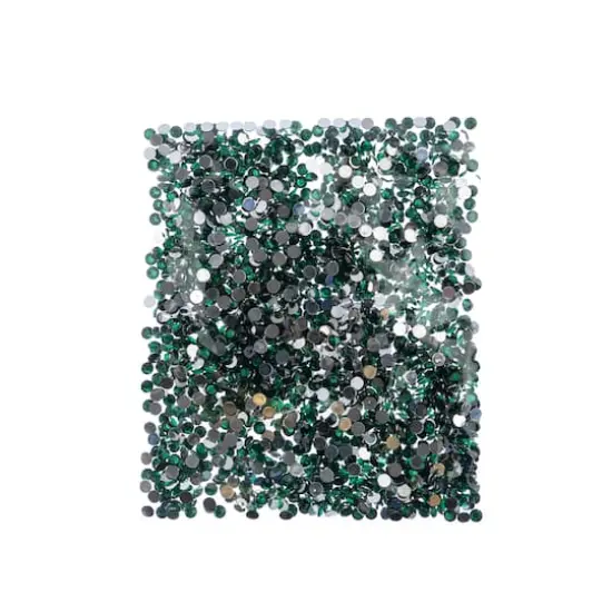 John Bead Acrylic Round Flat Back Rhinestones, 4mm Green {4}