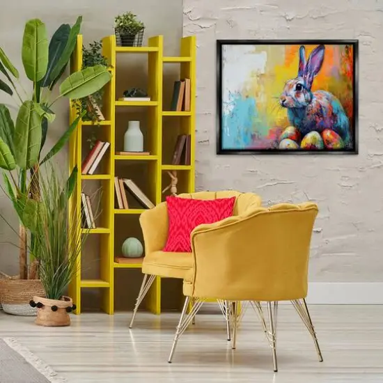 Stupell Industries Easter Joy Abstract Floater Framed Art Black {3}