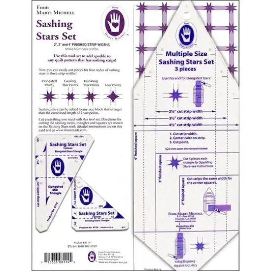 Marti Michell Template Sashing Stars Set {1}