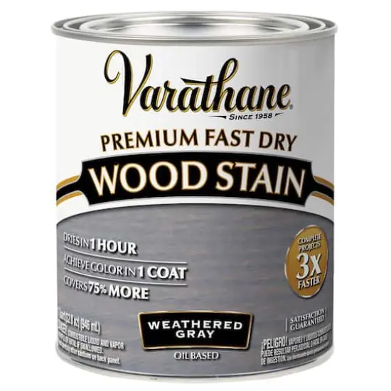 Varathane&reg; 32oz. Premium Fast Dry Wood Stain Weathered Gray {1}