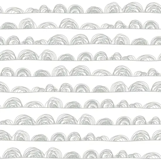 RoomMates Doodle Scallop Peel & Stick Wallpaper Gray {1}