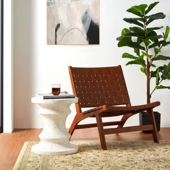 Glitzhome&reg; 18" Multifunctional Chess Garden Stool White {5}