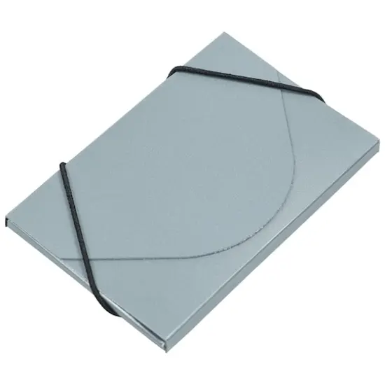 JAM Paper Plastic Business Card Holder Case Silver Metallic {4}