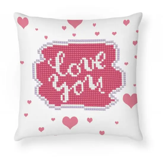 Diamond Dotz&reg; Love You Diamond Painting Mini Pillow Artwork Kit {1}