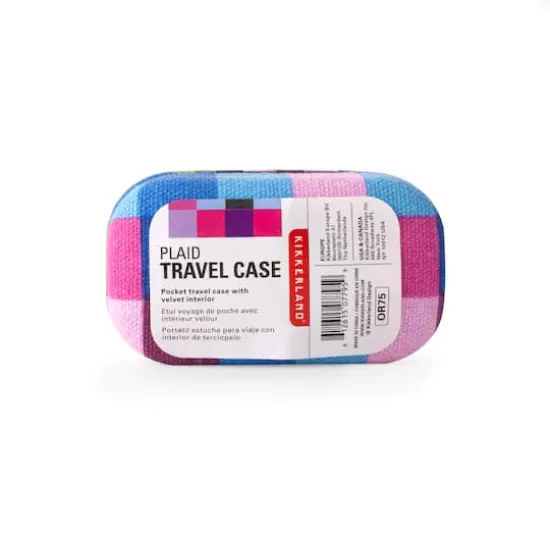 Kikkerland&reg; Assorted Velvet Plaid Travel Jewelry Case, 1pc. {4}