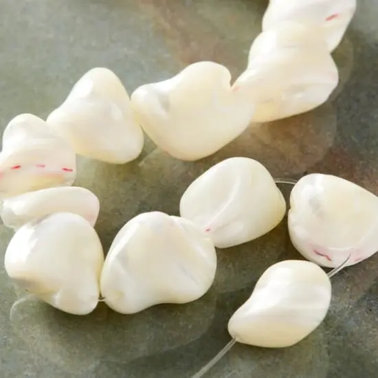 Natural White Mother of Pearl Swirl Beads, 7mm by Bead Landing&trade; {3}