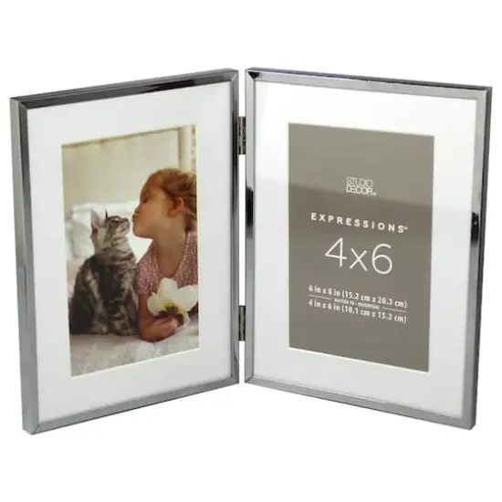 Expressions™ 2 Opening 4" x 6" Silver Collage Frame with Mat by Studio Décor® {4}