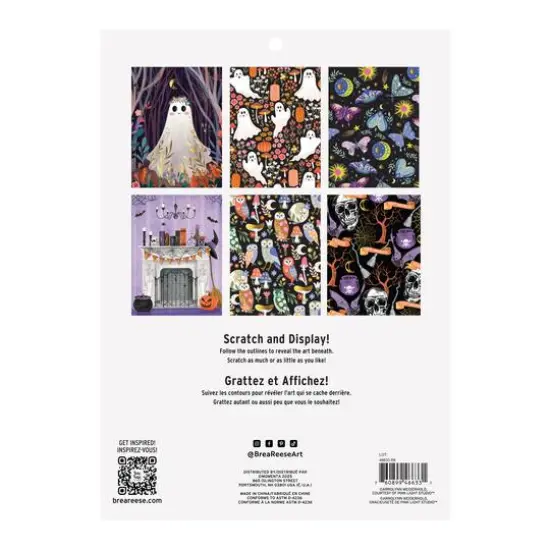 Brea Reese&trade; 9" x 12" Glam Ghosts Scratch Art Paper Pad {6}