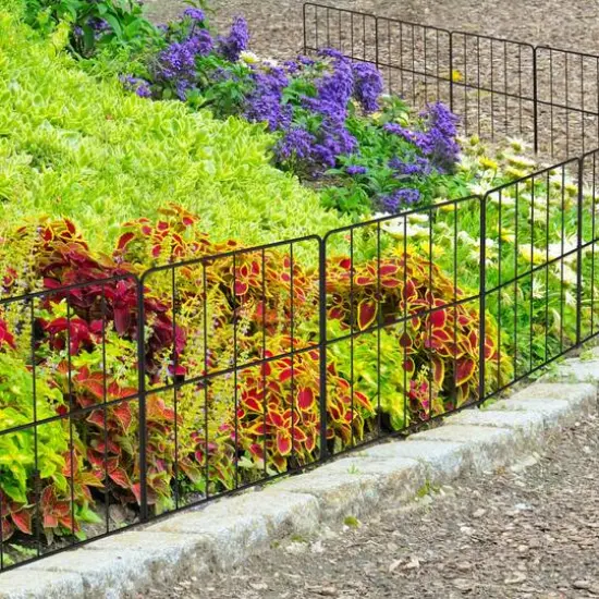 NEX 47ft. Black Square-Shaped Garden Fence {4}